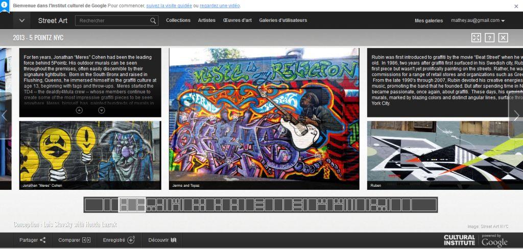 Copie d'écran Google Street Art Project