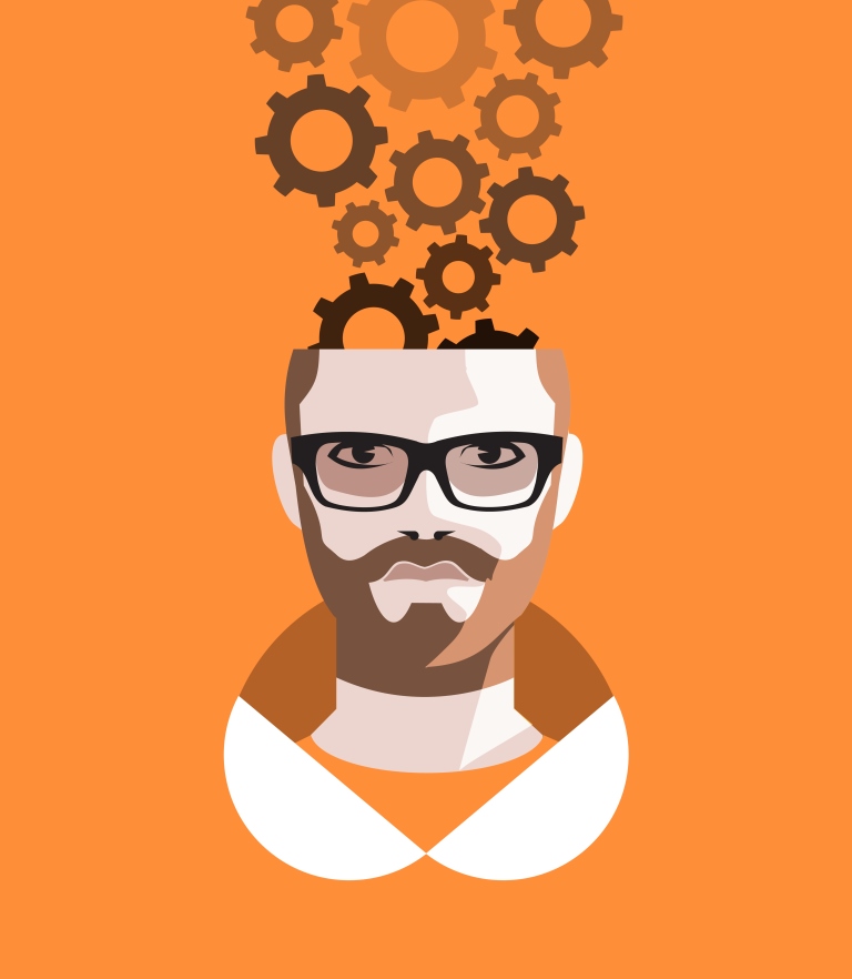 Thoughtful Man <a href="http://www.shutterstock.com/fr/pic-181591580/stock-vector-thoughtful-man.html?src=hH2Nt0Wz5s_I-4gvUMrKXA-4-74">AVA Bitter / Shutterstock</a>