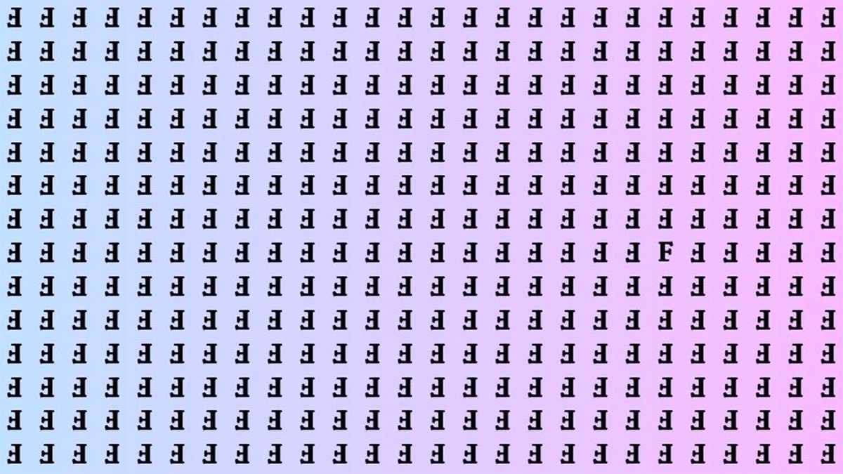 Trouvez la lettre F dans ce test pour savoir si vous avez une vision de 50/50
