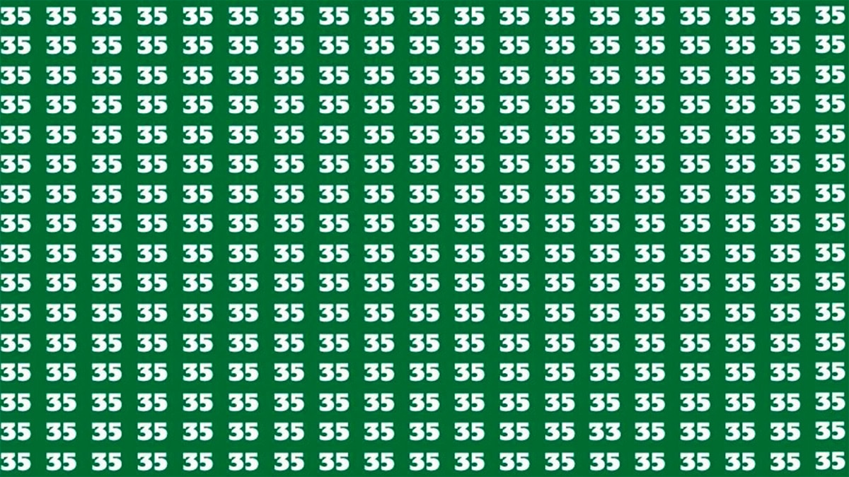 Test visuel : trouvez le chiffre 33 parmi les 35 en 15 secondes pour savoir si vous avez une vision parfaite